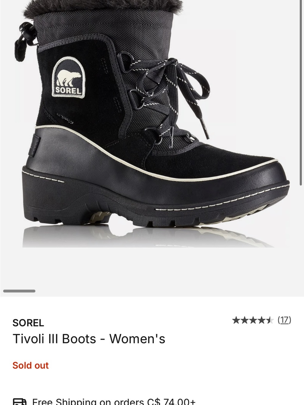 Sorel Women's Gray Tivoli lll Boot Size 9 - Picture 5 of 5